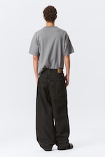 Tuned Black - Black - Astro Mid Rise Loose Baggy Leg Unisex Jeans - 4