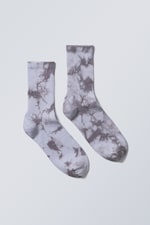 Purple Tie-Dye - Tie-Dye Sport Socks - 0