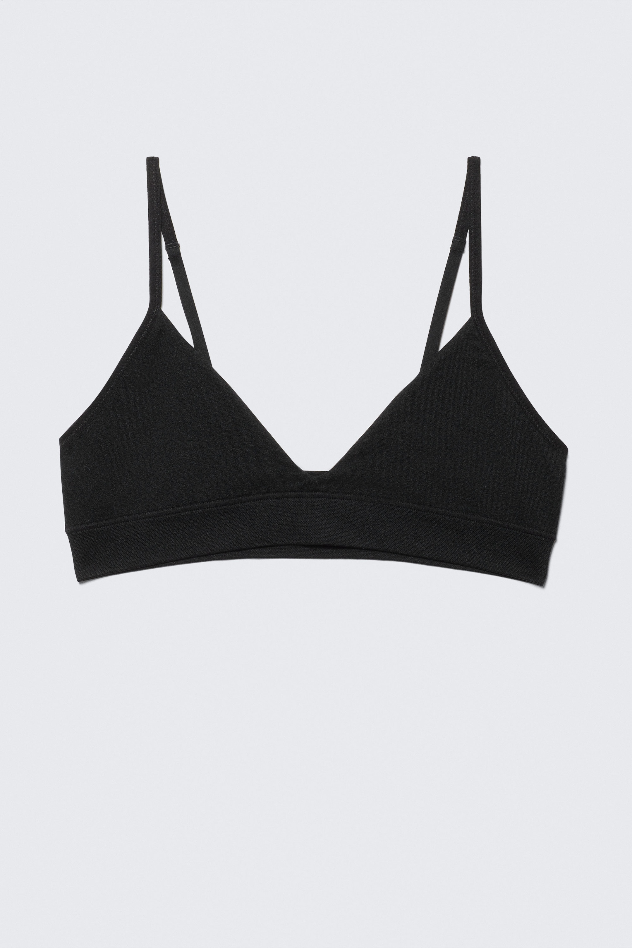 Black - Soft Seamless Triangle Bra - 1
