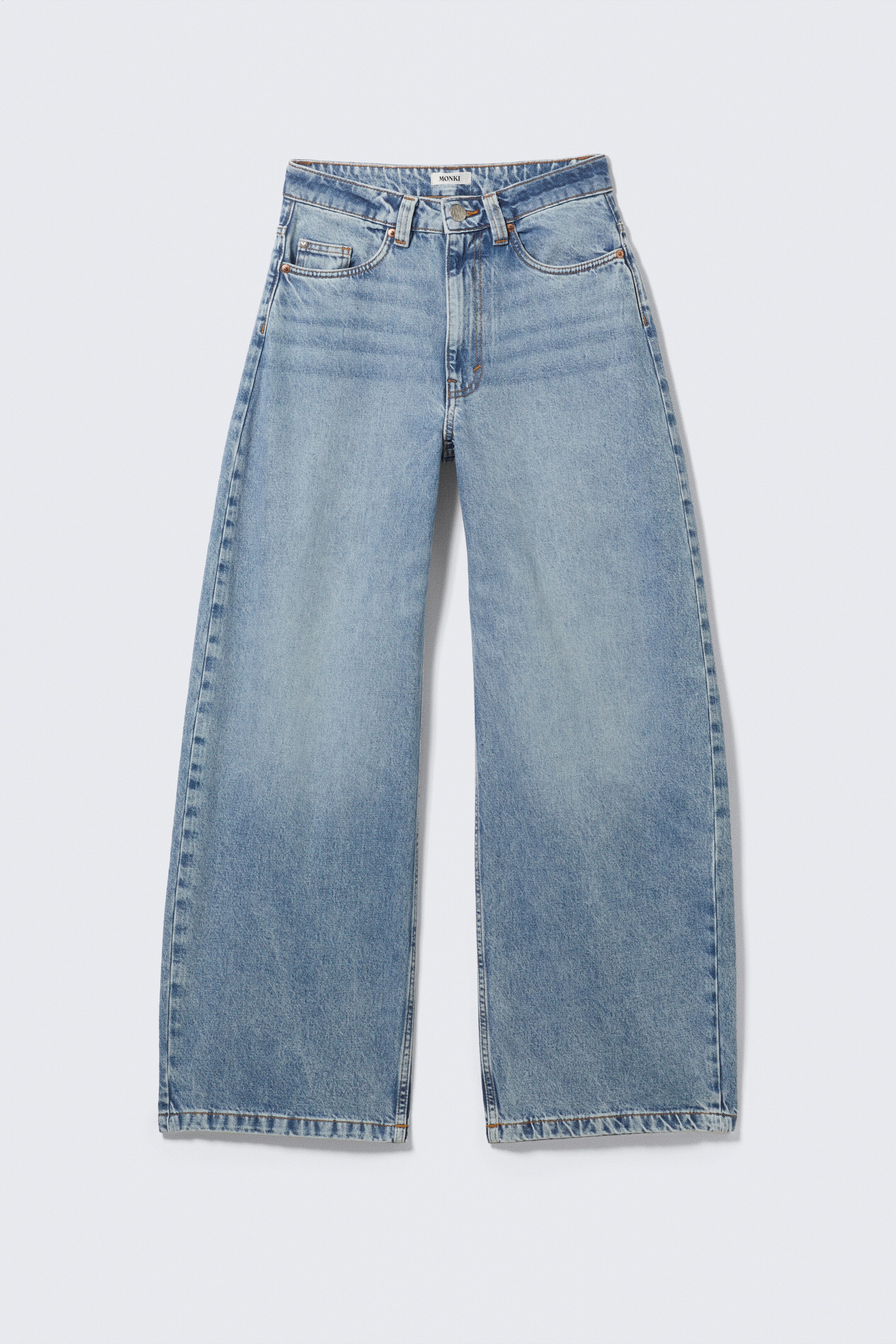 Grotere afbeelding bekijken: Cocoon Leg Jeans met hoge taille - Fresh Blue - Light Blue - DAMES | H&M NL 6