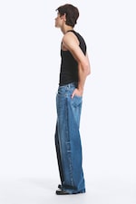 Sailor Blue - Medium Blue - Solar Loose Wide Leg Unisex Jeans - 2