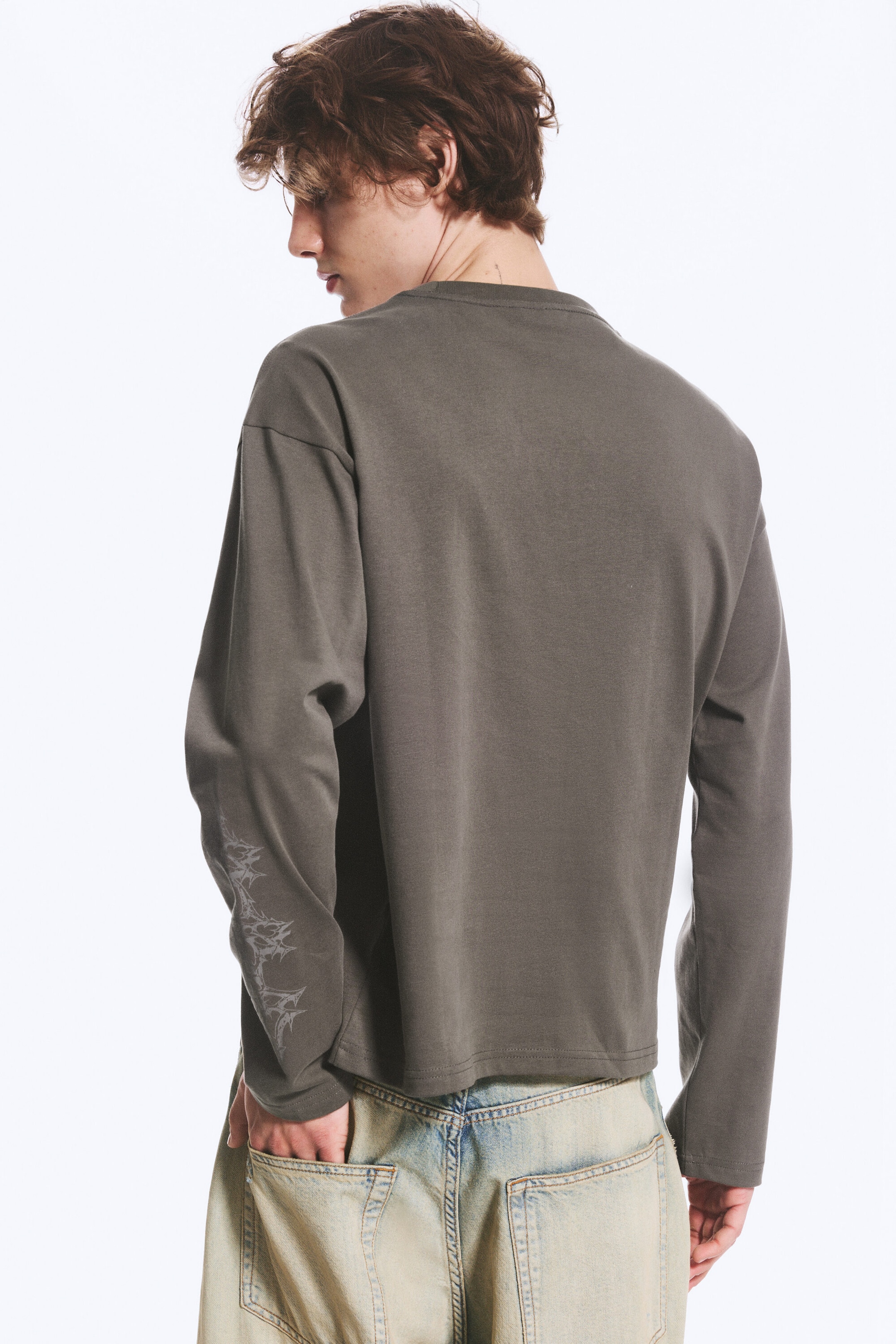 Dark Mole - Imprimé - T-shirt carré graphique à manches longues Great - 3