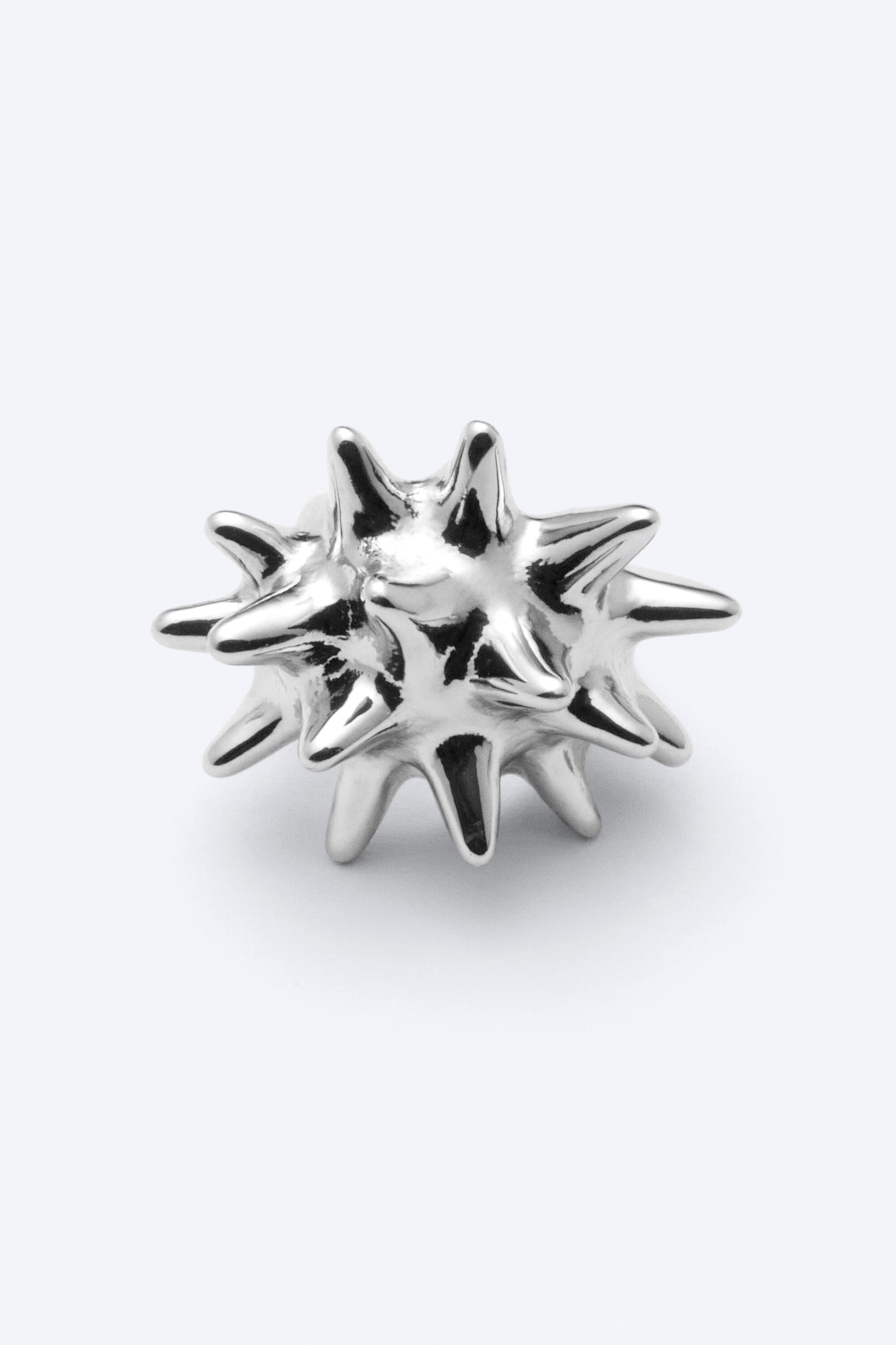 Grå Silver - Skulptural Spiked ring - 1