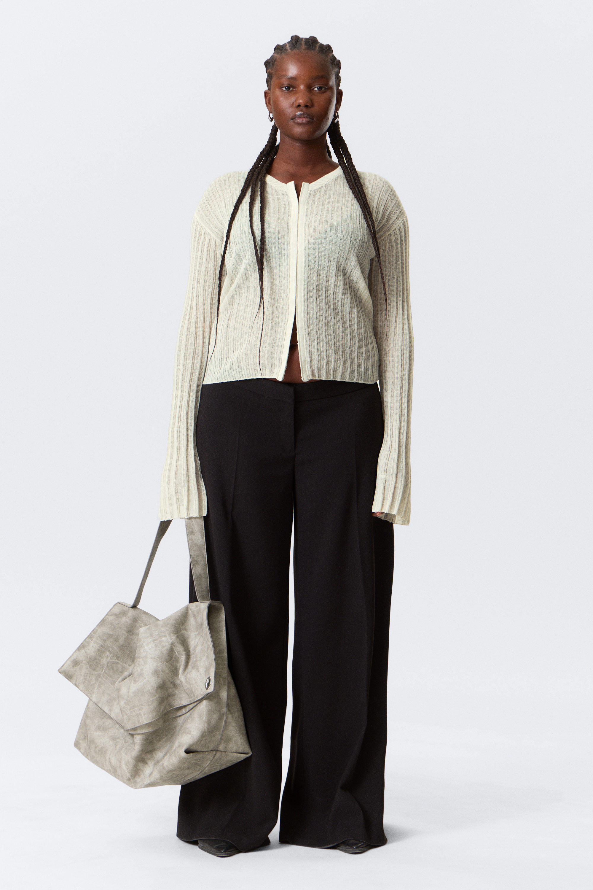 Ecru - Sheer Linen-Blend Cardigan - 4