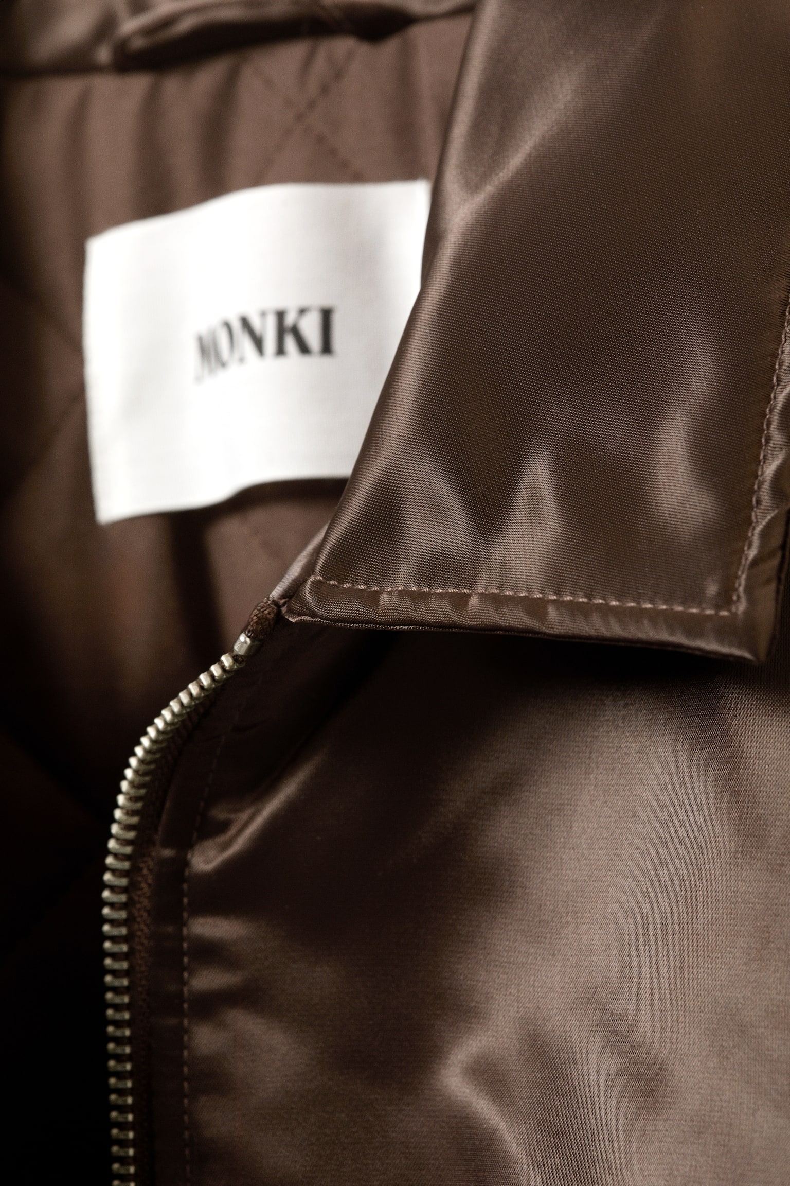 VESTE BOMBER EN NYLON AMPLE YULIA B - Marron foncé - 6