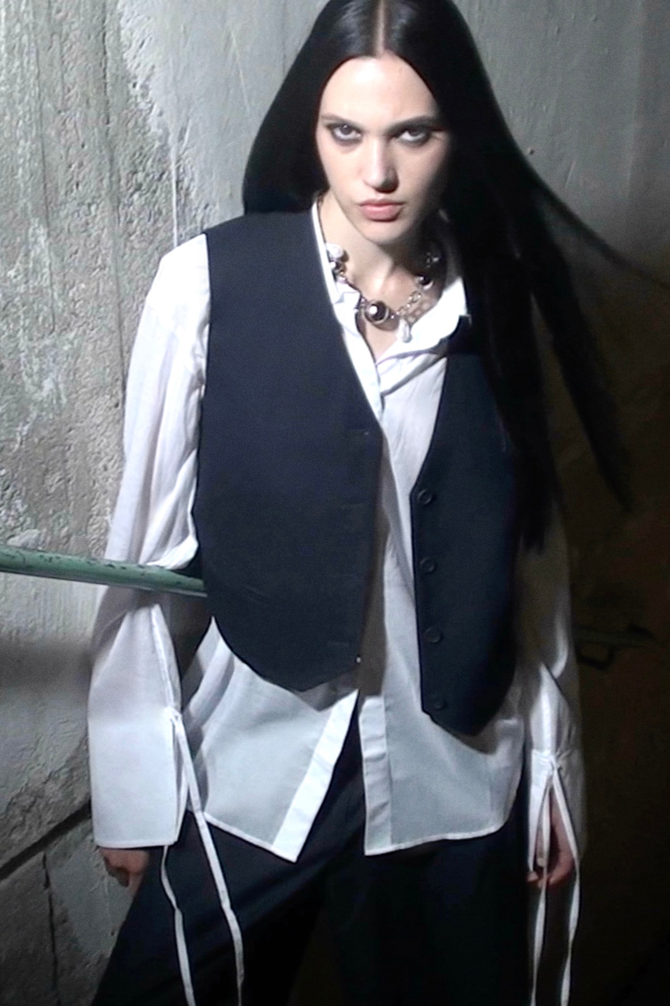 Ingrandisci l'immagine: Suiting Waistcoat - Pinstriped Dark Blue - DONNA | H&M CH 1