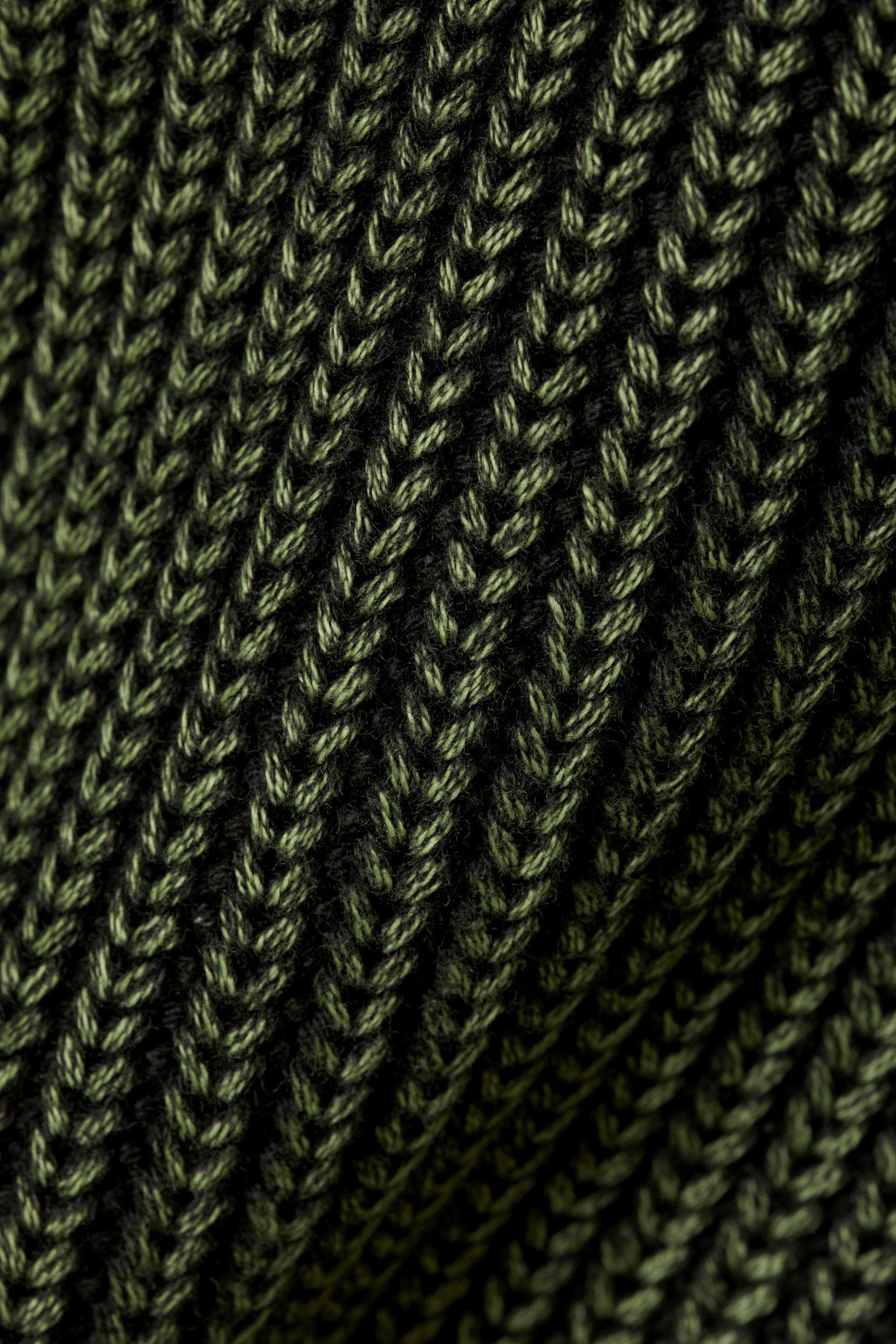 Medium Green - Regular Heavy Knit Sweater - 1