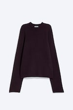 Striped Dark Purple - Avslappnad jumper i ullmix - 4