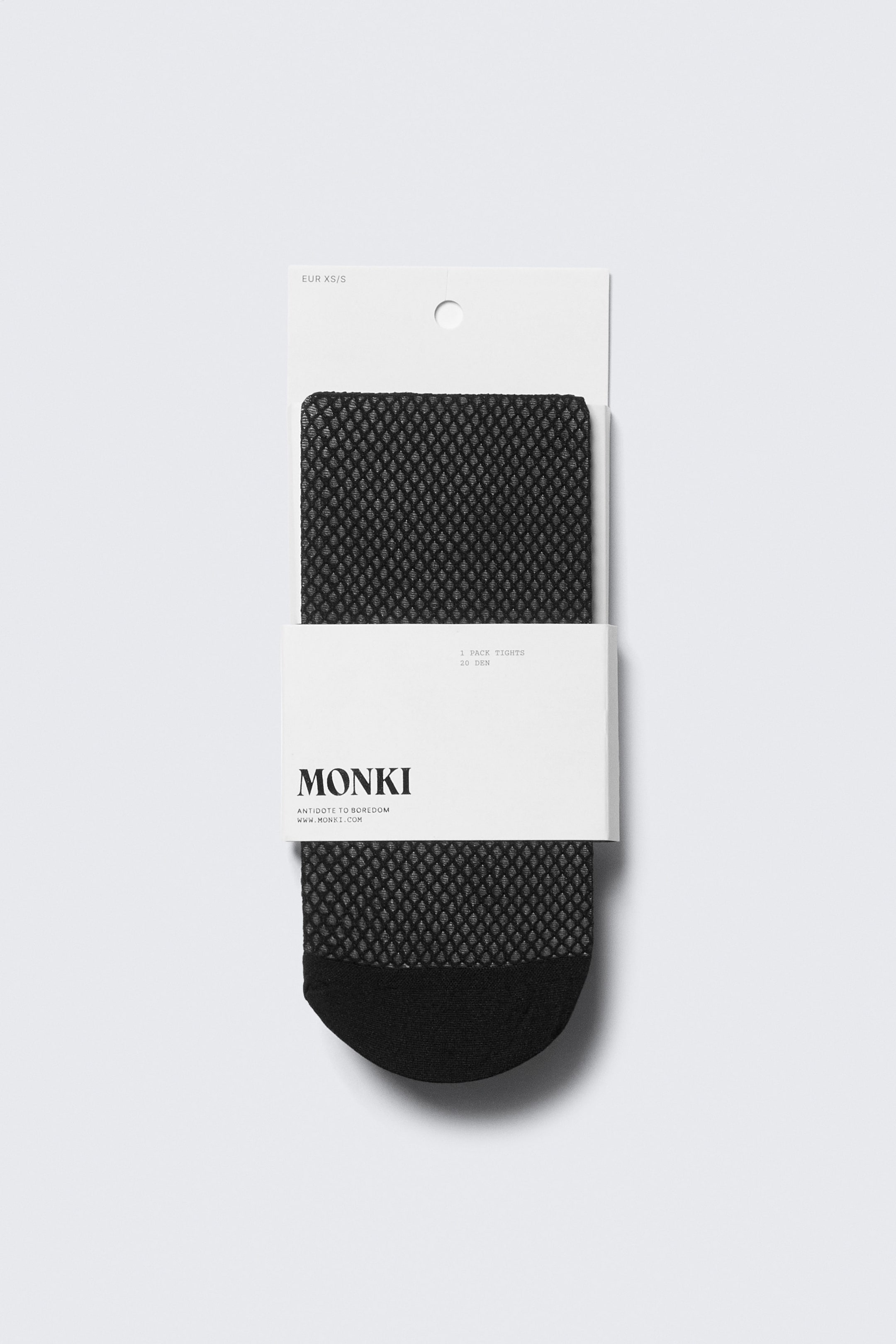 Black - 20 Denier Pointelle Net Tights