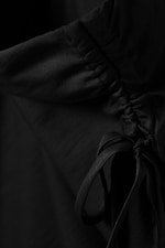 Black - Ruched Drawstring Mini Skirt - 1