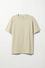 Beige - Oversized Heavyweight T-shirt - 0