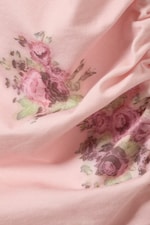Rose - Floral - Haut asymétrique froncé - 1