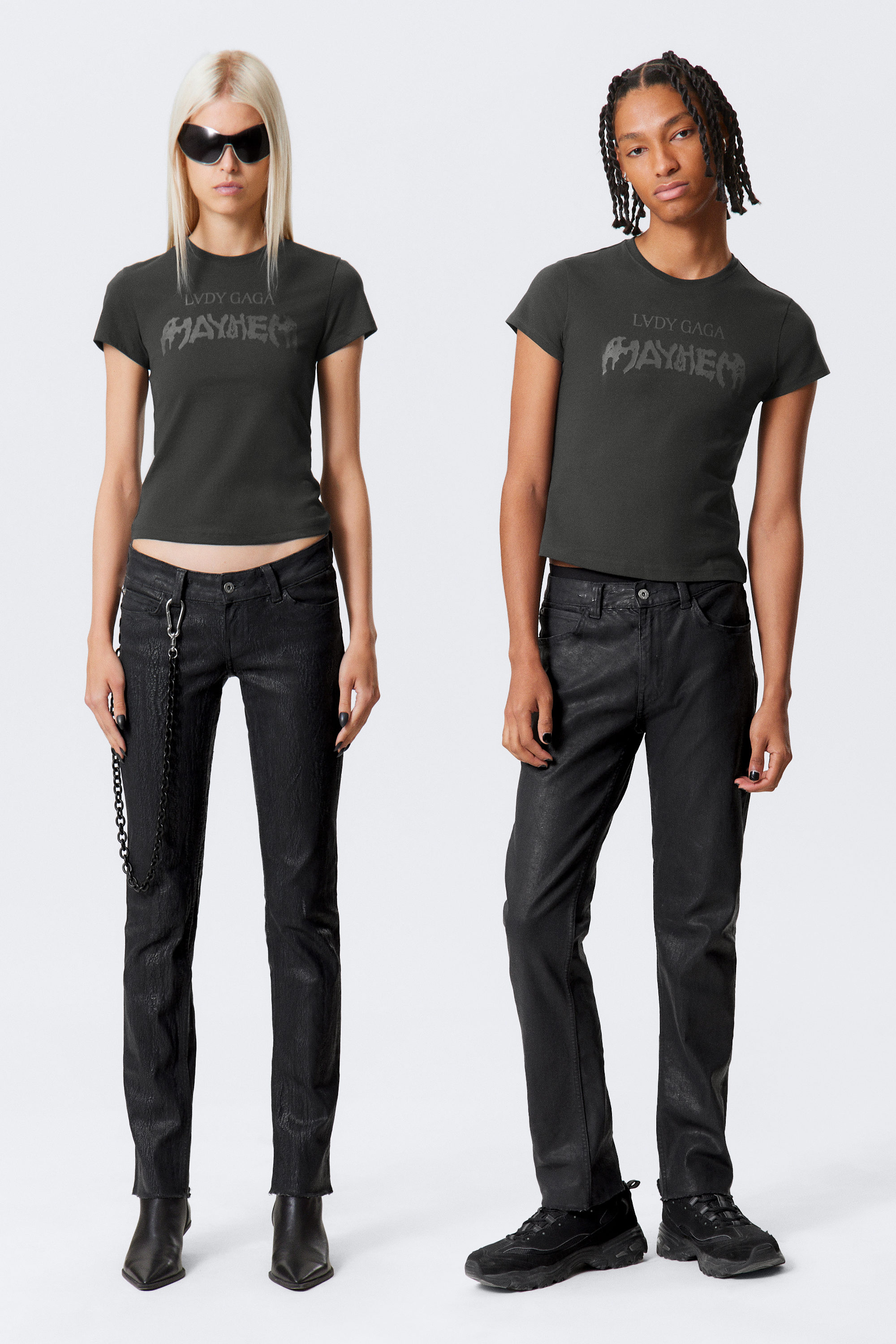 Off-black - Gaga Baby Tee - 1