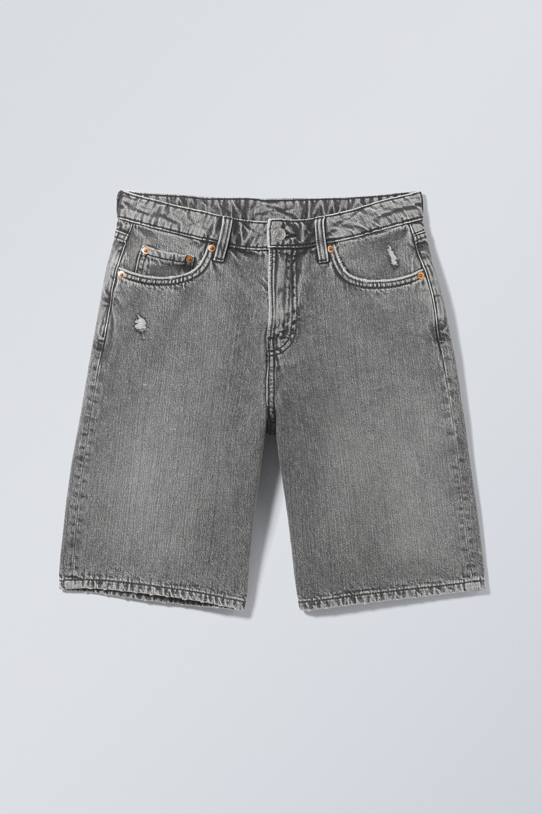 Grey Fade - Grey - Monterey Low Rise Denim Shorts - 1