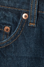 Compact Blue - Dark Blue - Rowe Super High Waisted Regular Straight Leg Jeans - 1