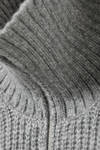 rib-knit half-zip turtleneck sweater - Grey Melange | Weekday WW