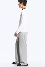 Gris poudré clair - Pantalon lounge large en coton - 2