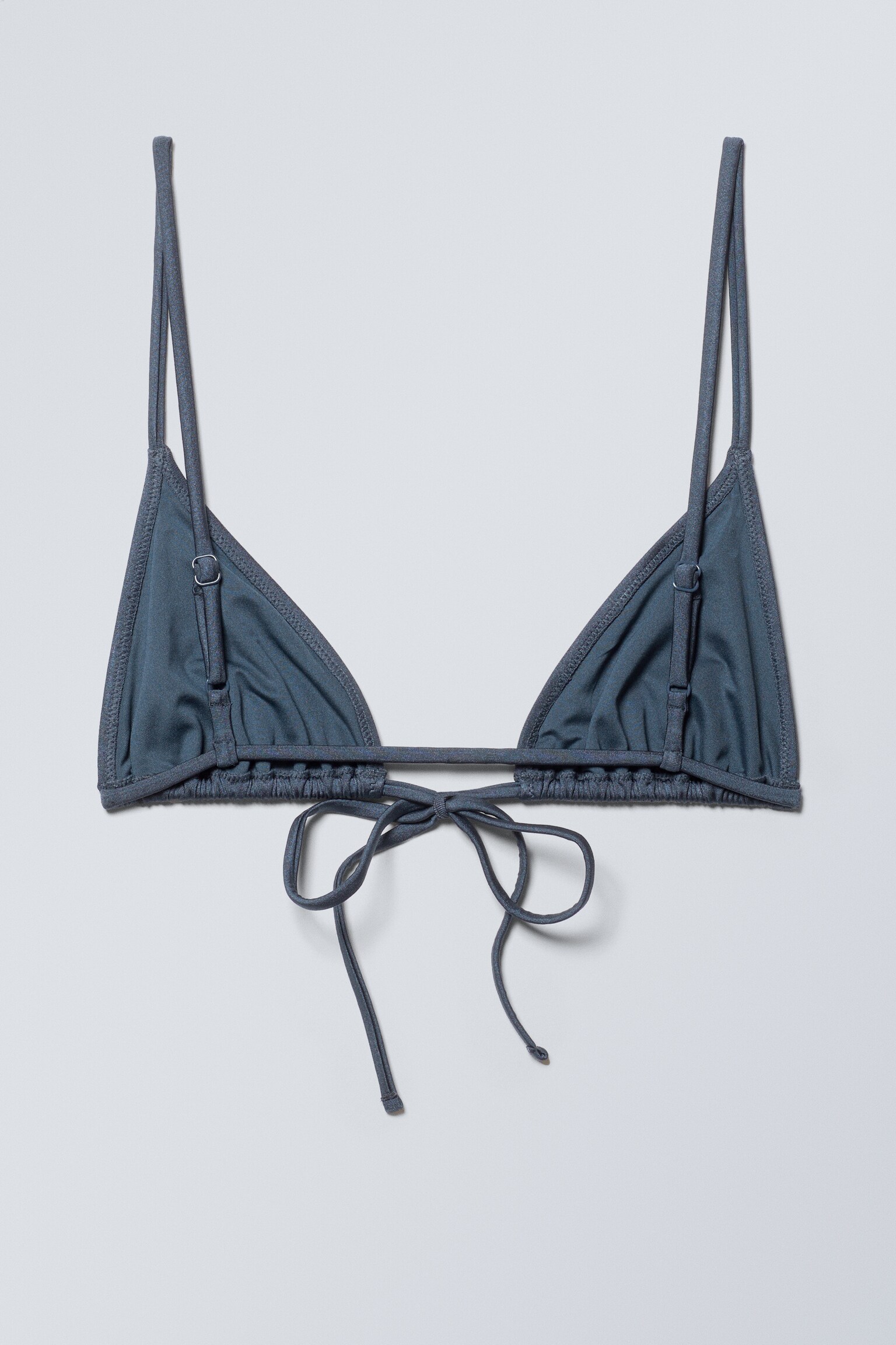 Trekantsbikinitopp - Mörkblå/Mörkbrun - 4