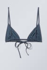 Dark Blue - Triangle Bikini Top - 4
