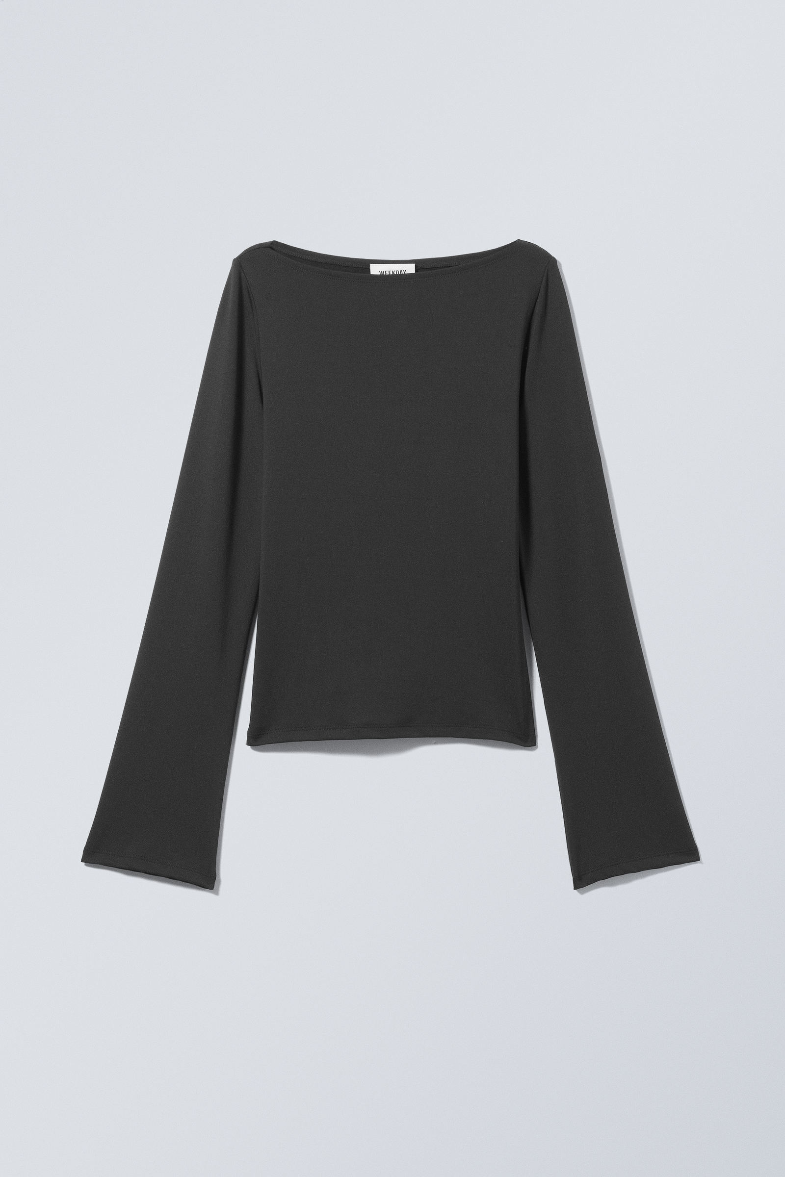 annie long-sleeved boat-neck top - Black | Weekday WW