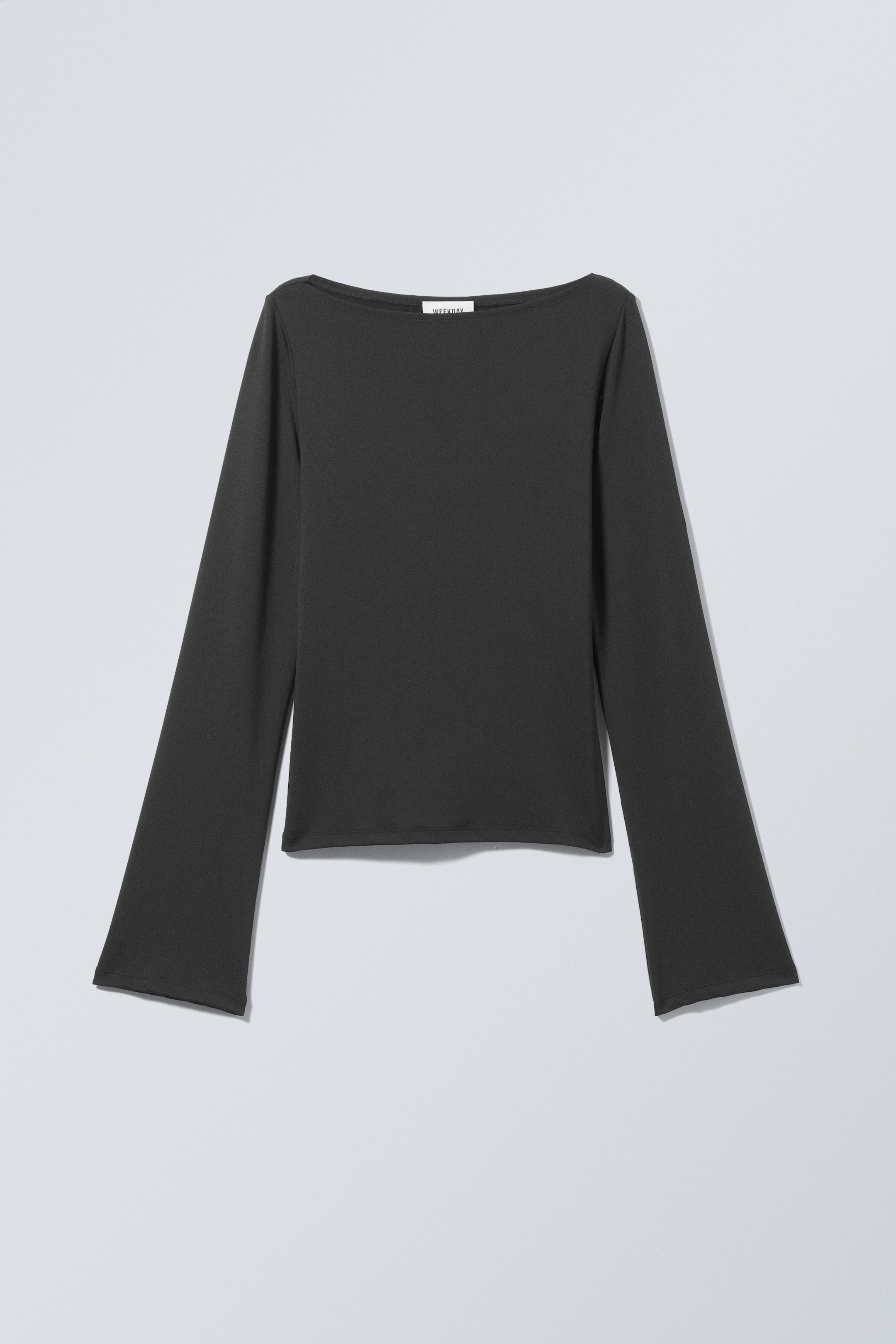 Schwarz - Langarmshirt mit U-Boot-Ausschnitt Annie - 0