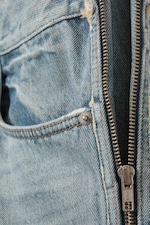 Seventeen Blue - Mellanblå - Loose Wide Leg Zip Jeans - 1