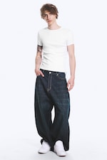 White - Ribbed classic T-shirt - 2