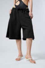 Dunkelgrau verwaschen - Lockere knielange Jersey-Shorts - 2