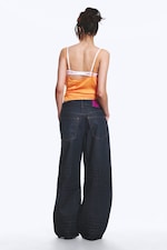 Extra Blue Rinse - Medium Blue - Looser Regular Waist Loose Straight Jeans - 4