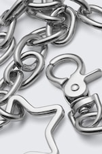 Silberfarben - Geldbörsenkette aus Metallgliedern - 2