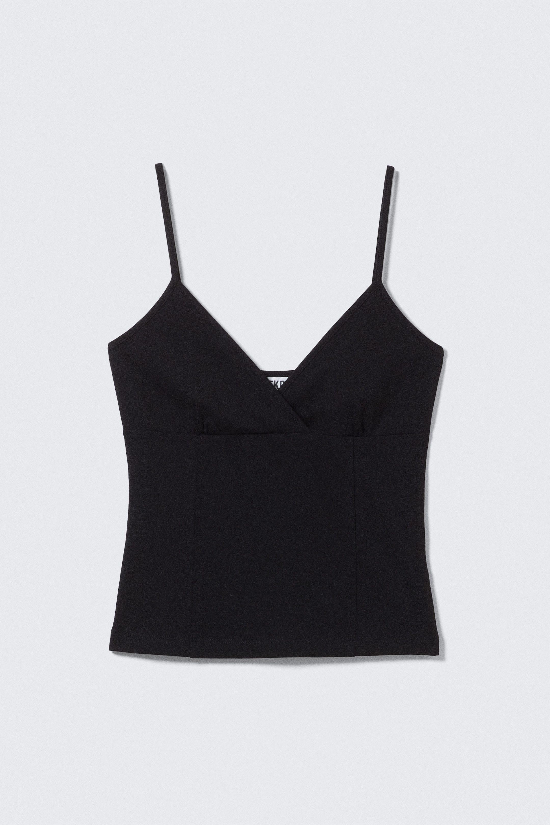 Schwarz - Unterhemd aus Baumwolle mit V-Ausschnitt - 3