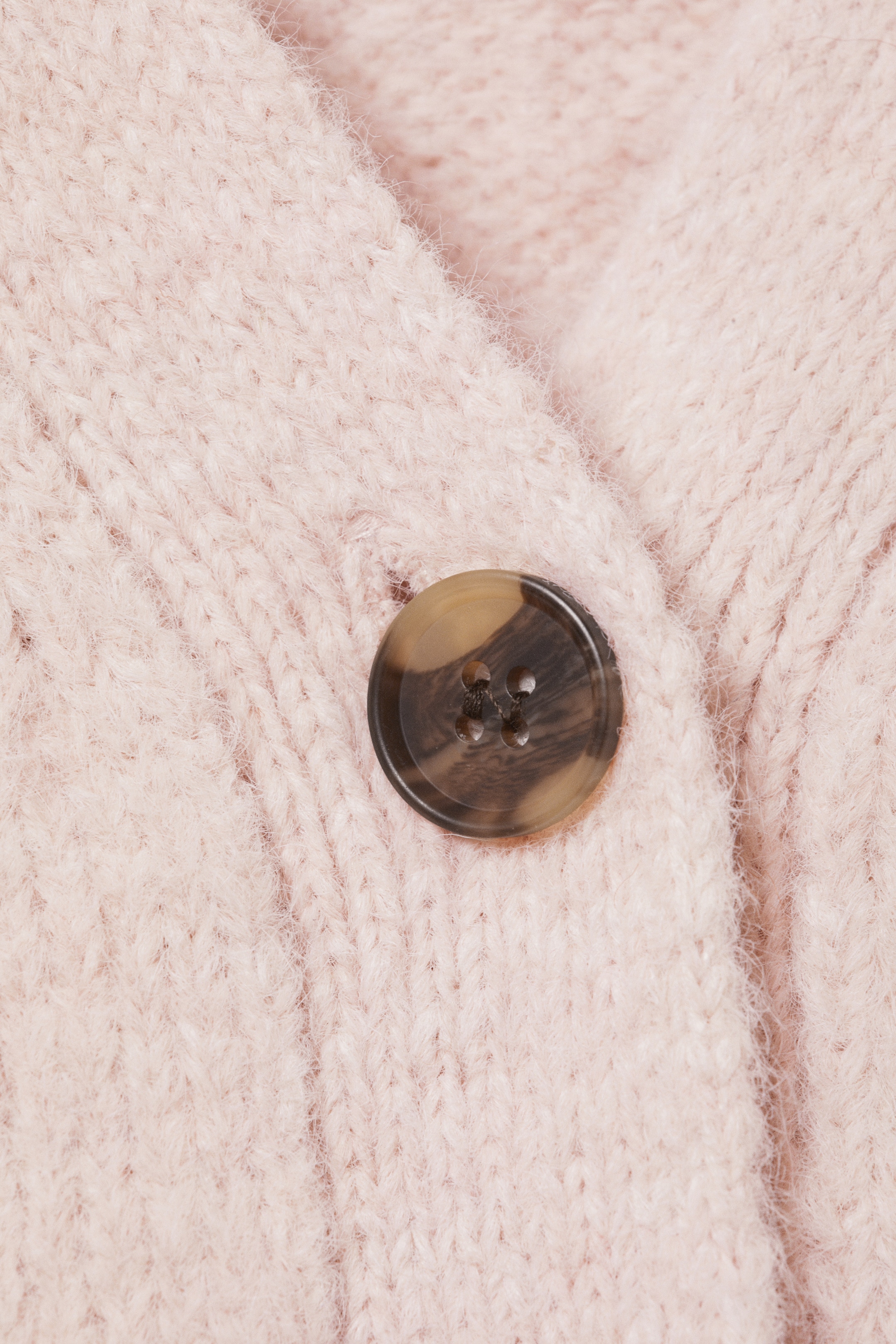 Grösseres Bild ansehen: Rippstrick-Cardigan mit V-Ausschnitt - Helles Mattrosa - DAMEN | H&M CH 5