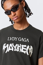 Off-black - Lady Gaga Short-Sleeved T-Shirt - 0