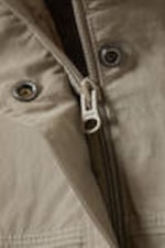 Beige - Loose Nylon Windbreaker Jacket - 2