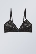 Svart - Trekantsbralette i mesh Bonnie - 1