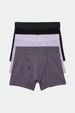 Lilac mix black - Lot de 3 boxers - 0
