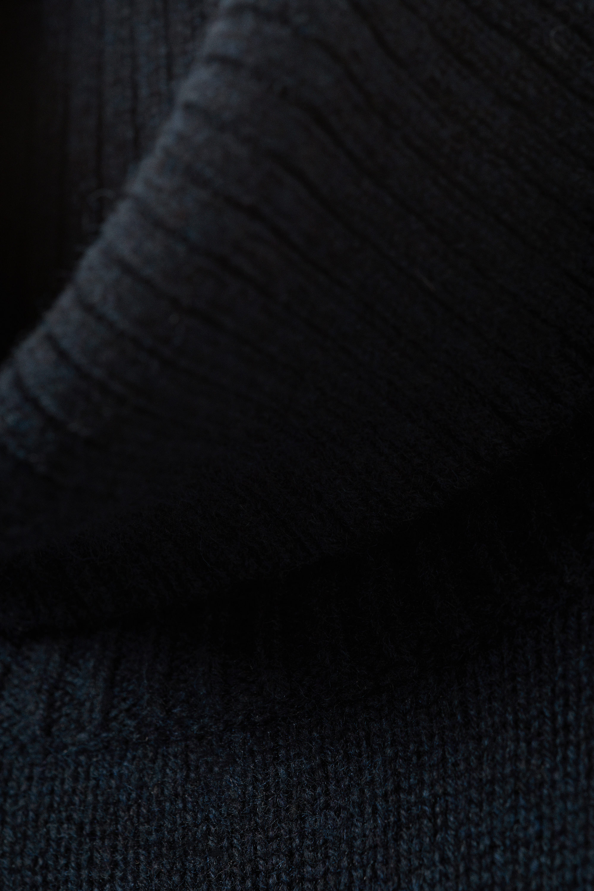 Mörk marinblå - Oversized turtleneck i ull - 5