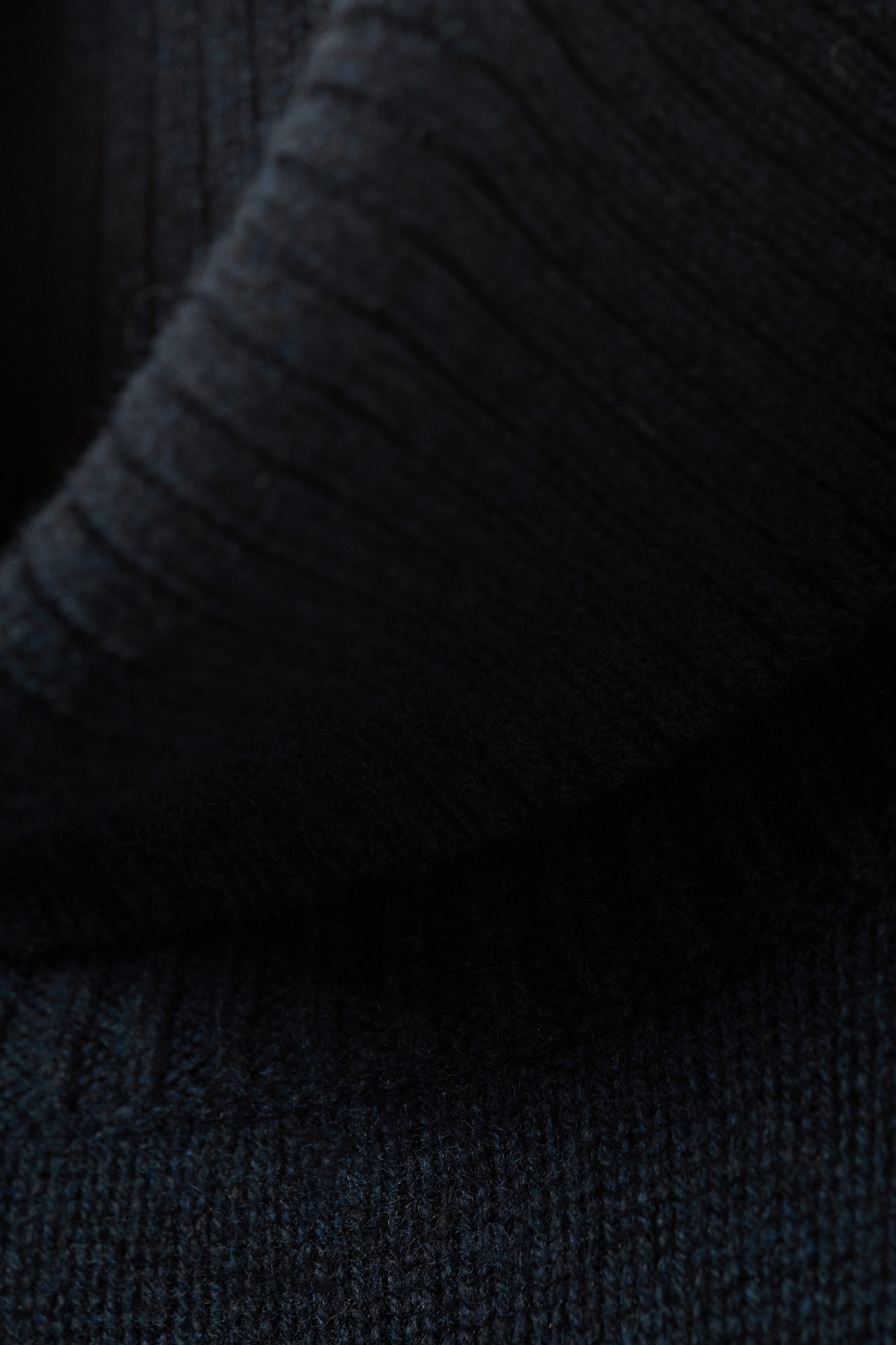 Donker marineblauw - Oversized wollen coltrui - 5