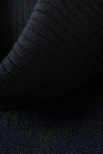 Donker marineblauw - Oversized wollen coltrui - 5