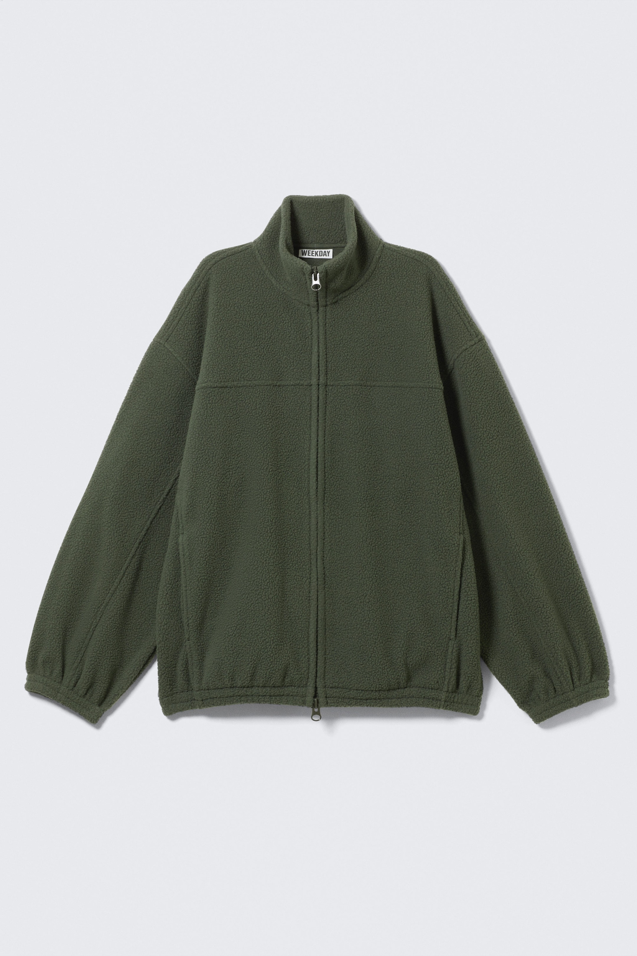 Dark Green - Fleece Zip Jacket - 3