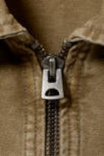 Taupe met wassing - Gewassen canvas jack met rits - 5