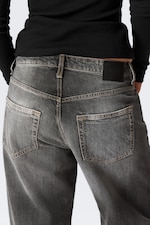 Dusky Black - Black - Missy Low Rise Loose Straight Leg Jeans - 4