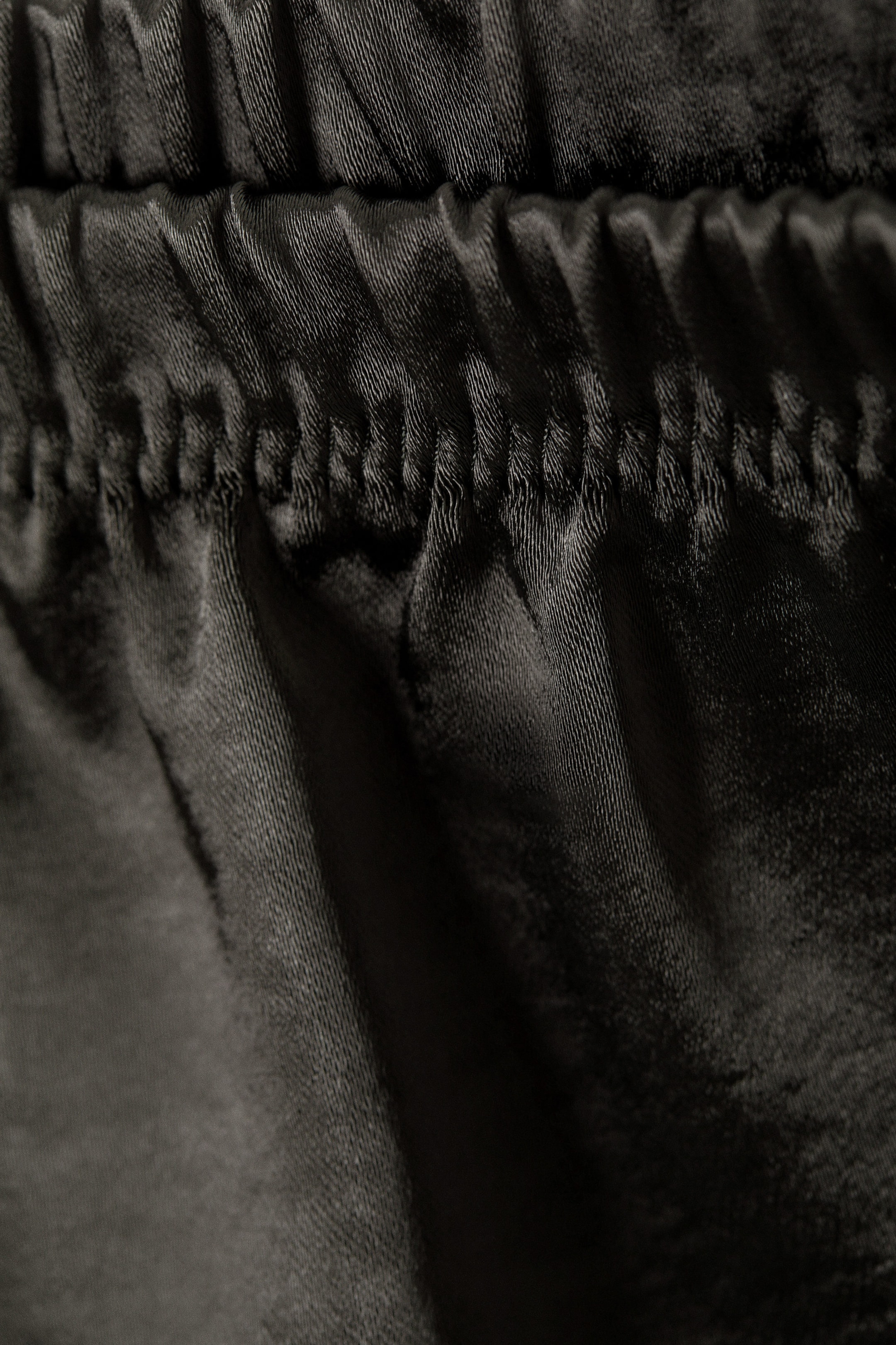 Gewaschenes Dunkelgrau - Pyjama-Boxershorts aus gewaschenem Satin - 6