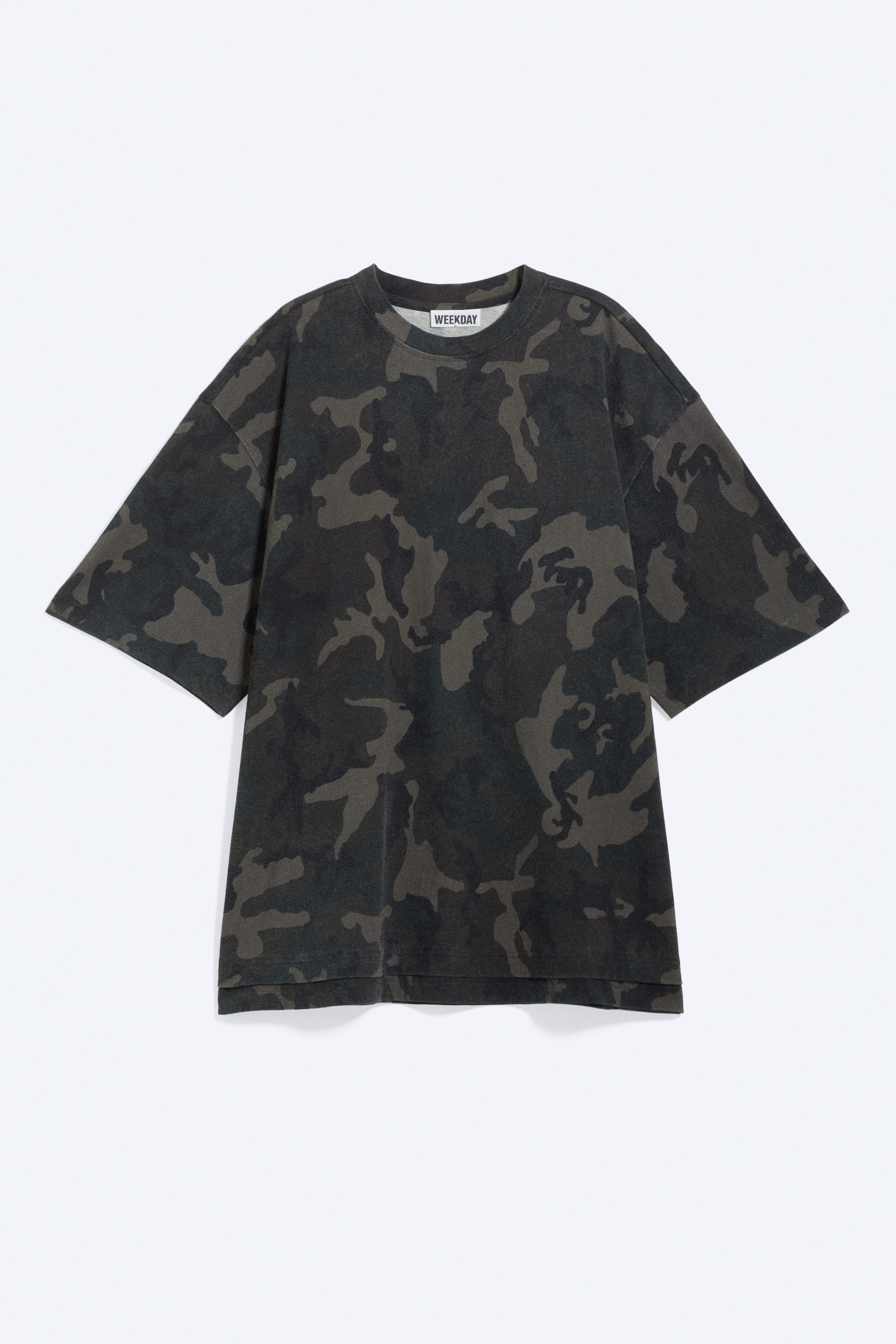 Khakigrön - Camouflage - Oversized kortärmad t-shirt med tryck - 5