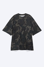 Khakigrön - Camouflage - Oversized kortärmad t-shirt med tryck - 5