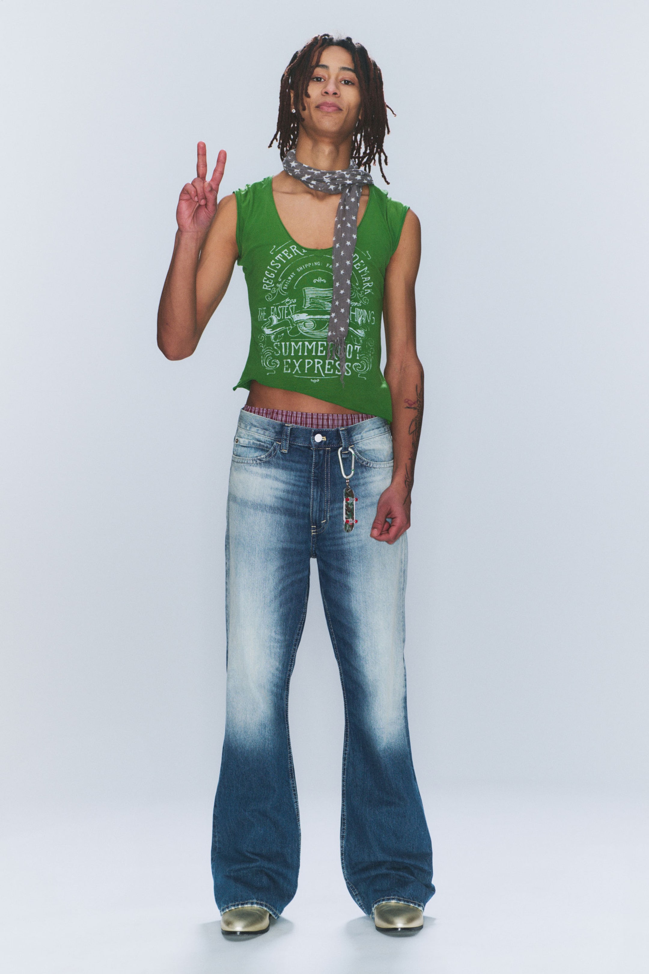 #79829D - Boo Bootleg – Bootcut-Jeans mit niedriger Taille - 1
