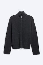 Dark Blue - Relaxed wool-blend cardigan - 4