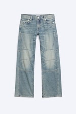 MC Blue - Medium Blue - Low-Rise Regular Straight Biker Jeans - 6