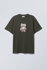 Bären-Sprayprint - Oversized-T-Shirt mit Grafikprint - 0