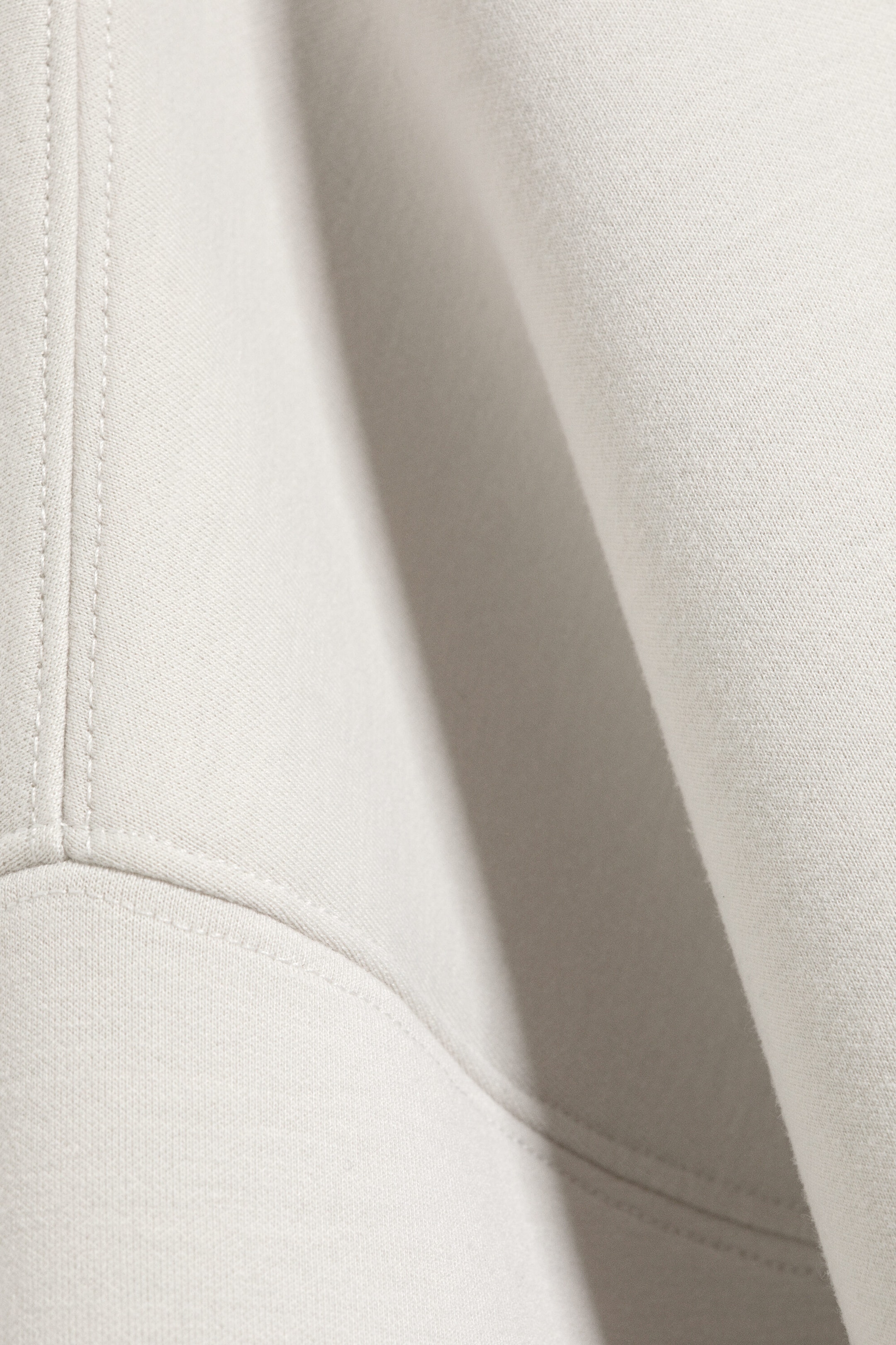 Taupe cendré clair - Sweat à capuche zippé en scuba Simon - 5